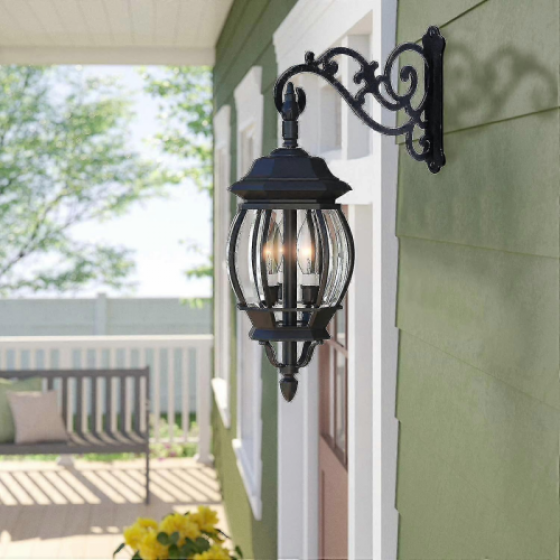 2-Pack Wall Hooks in Carbon Steel, Compatible with Decorative Plants, Lanterns, Lights, Signs, Bells